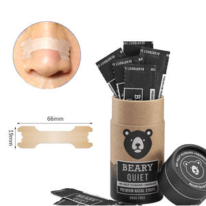 Produtos mais vendidos 2024 tiras nasais de respiração personalizadas melhor para reduzir o ronco fita de nariz de bambu preta sem drogas - Product Image 1