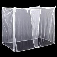 Moustiquaire rectangulaire en polyester anti-insectes disponible en OEM/ODM pour lits de tailles Twin, Full, Queen et King