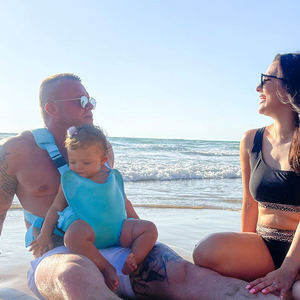 เป้อุ้มเด็กแบบสะพายไหล่คู่ สีฟ้า 0 ถึง 24 เดือน รับน้ำหนักได้สูงสุด 20 กก. อุปกรณ์เสริมสำหรับสระว่ายน้ำ - Product Image 4