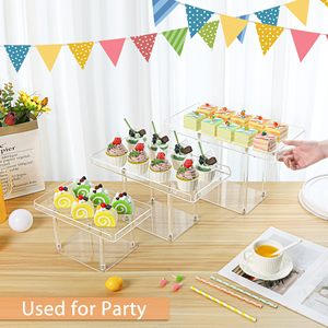 Grosir Pabrik 3 Paket Set <span class=keywords><strong>Display</strong></span> Kue Kering Akrilik Lepas Pasang Ramah Lingkungan Modern untuk Wisuda Pernikahan Pesta - Product Image 2