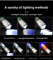 Linterna LED Solar de Aleación de Aluminio, Luz Potente, Alcance de 500m, IP65 Impermeable, Recargable, Portátil, para Emergencias