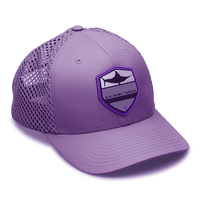Personalizado pesca con mosca suave malla transpirable Golf Polo PVC parche pescado hombres gorras deportivas