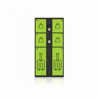 Casier intelligent Linqu, armoires de rangement intelligentes pour bagages, structure en acier durable résistant à la rouille, serrure électronique, assemblé au sol