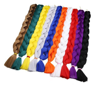 Cheveux Synthétiques Jumbo <span class=keywords><strong>Tresse</strong></span> de 31 Pouces Extensions de Cheveux Africains en Fibre à Haute Température pour Femmes - Product Image 1