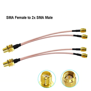 <span class=keywords><strong>SMA</strong></span> <span class=keywords><strong>Splitter</strong></span> Cáp r316 <span class=keywords><strong>SMA</strong></span> Nam để kép <span class=keywords><strong>SMA</strong></span> nữ 15cm Pigtail cho Router v-hình dạng RF đồng trục Cáp mở rộng - Product Image 4