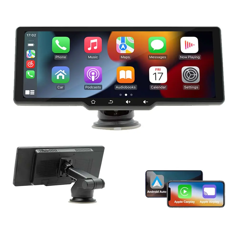 B5314 Radio mobil layar sentuh 10.26 inci IPS Radio Multimedia WIFI pemutar Video Carplay nirkabel mobil Android Auto Radio