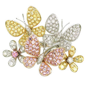 Bague de cheveux nœudée style punk pour mariage, plaquée or 18 carats, avec zircon cubique, pour femme, cadeau de fête tendance - Product Image 1