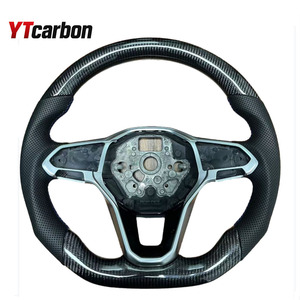 Volante de cuero deportivo negro YTcarbon para Golf 8 <span class=keywords><strong>r</strong></span>-<span class=keywords><strong>line</strong></span> GTI GTD GTE Arteon Tiguan Touareg <span class=keywords><strong>POLO</strong></span> accesorios de coche - Product Image 4