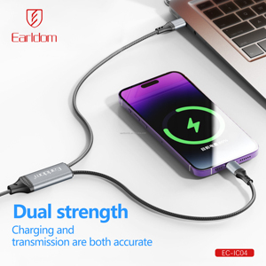 Cable Earldom PD30W+60W 2 en 1 USB C a USB C con Carga Rápida PD para iPhone 15 Pro, Galaxy S24, Laptop, Cable de Carga USB Tipo C - Product Image 5