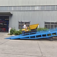 Mini-dumper sur chenilles CE EURO5 de 1,5 tonne avec moteur Kubota, déchargement hydraulique automatique, chenilles en caoutchouc, pour travaux agricoles et de construction