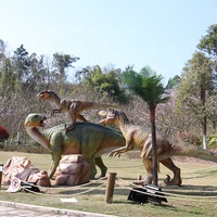 Dinosaures animatroniques mobiles en acier grandeur nature pour parcs d'aventure, écoles, aires de jeux extérieures et centres commerciaux