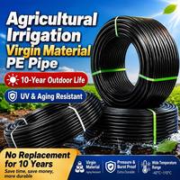 Tubería de Riego Flexible y Duradera de 3/8'' (16 mm de Diámetro), PE de Alta Presión, Negra, Moldeada, Ecológica, para Agricultura, Venta al Por Mayor de Fábrica