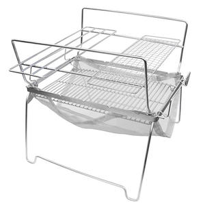 Poêle à bois pliable en acier inoxydable portable, barbecue, grille réglable, camping en plein air, randonnée, pique-nique, barbecue dans la cour - Product Image 1