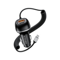 Chargeur voiture SUNDA 90W QC3.0 45W PD45W USB Type C, charge rapide, adaptateur portable pour voiture, chargeur pour voiture 12V pour téléphones mobiles