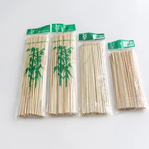 Hot Selling Cheap Price Biodegradable 40cm Round Kebab Bbq Bamboo Sticks Bamboo Skewers