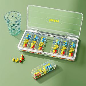 Pastillero de Plástico Portátil Semanal, Dispensador de Medicamentos para Siete Días, Recordatorio de Viaje para Tomar Medicamentos Tres Veces al Día - Product Image 3