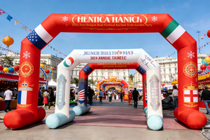 Arco Inflable Publicitario Personalizado, Cartel Flotante con Impresión UV, Impermeable, con Soplador Eléctrico, Tela de Malla de Alta Calidad, PVC - Product Image 4