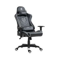 Chaise de jeu ergonomique pour adulte personnalisée, professionnelle, de luxe, pivotante, inclinable, design moderne, avec cuir et métal.