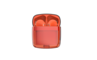 Earphone Nirkabel TWS Transparan Semi In-Ear Headset ENC Headphone Olahraga LED Power Digital Stereo Sound Earbuds