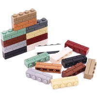 Briques MOC Mur de petites particules 1x2 1x4 points Multicolore 0,1 kg Plastique ABS Mini Briques de construction compatibles Jouet modèle éducatif