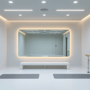 <span class=keywords><strong>Espejo</strong></span> de Gimnasio <span class=keywords><strong>Grande</strong></span> con LED, <span class=keywords><strong>Espejo</strong></span> Luminoso para <span class=keywords><strong>Pared</strong></span> Completa, Disponible para Estudios de Yoga y Danza - Product Image 6