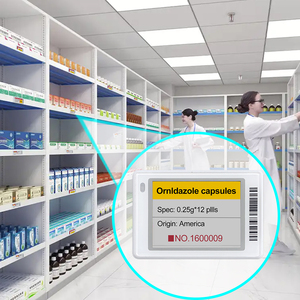 Étiquette d'inventaire médical sans fil à écran E-Ink pour pharmacie et stockage en salle, suivi des stocks en temps réel avec prise en charge du code-barres/QR - Product Image 1