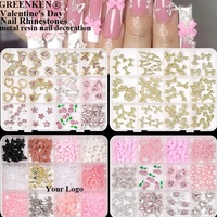 Meilleures ventes 12 grilles cristal ongles accessoires gothique Punk Style sombre ongles strass métal lourd Y2K ongles décorations