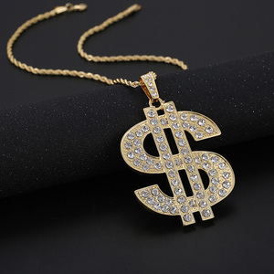 US-Dollar-Münzform aus Simuliertem Kristall als Anhänger-Halskette - Product Image 4