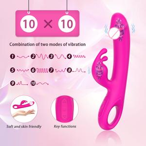 Vibratore Ylove a Doppio Motore in Silicone Liquido a Forma di Coniglio per Punto G con 10 Modalità di Velocità, Impermeabile IPX7 e Ricaricabile USB per Donne - Product Image 4