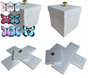 Креативная коробка-сюрприз в форме торта с летающими бабочками для подарков на дни рождения, выпускные и праздничные украшения - Product Image 6