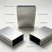 Boîtier en aluminium brossé extrudé sur mesure, longueur réglable pour éclairage linéaire, bande LED et boîtier de driver d'alimentation