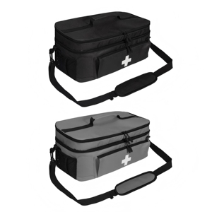 Sac médical - Trousse de premiers soins vide, trousse d'<span class=keywords><strong>urgence</strong></span>, sac d'infirmière, organisateur de médicaments grande capacité avec plusieurs compartiments - Product Image 1