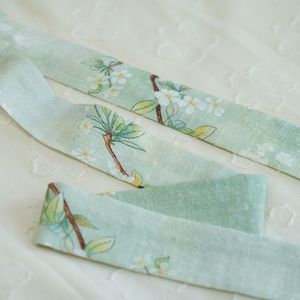 Cinta <span class=keywords><strong>de</strong></span> Tela con Estampado Floral Estilo Chino, Diseño Vintage <span class=keywords><strong>de</strong></span> Flores y Plantas para Accesorios para el Cabello, Envoltura <span class=keywords><strong>de</strong></span> Regalos y Manualidades - Product Image 6