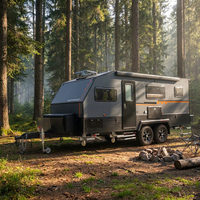 CAMPTRL Caravane de voyage remorquable de grande taille haut de gamme entièrement équipée avec douche et toilettes pour le camping à longue distance