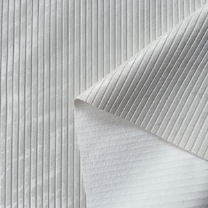 Cuero Sintético de PVC con Textura Acanalada Vertical en Tonos Pastel, Acabado Suave y Brillante, con Patrón de Líneas Discontinuas para Mochilas Decorativas - Product Image 5