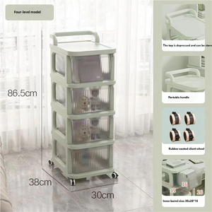 Estante de plástico ajustable de alta calidad de 4 niveles, ligero, para baño, balcón, organizador de almacenamiento para el hogar - Product Image 6