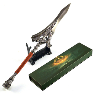 Anillo de Elden de 30cm, lanza de caza de serpiente grande, aleación de Zinc de Metal completo, decoración de escritorio coleccionable, juego periférico, regalo para niño, accesorios para armas - Product Image 1