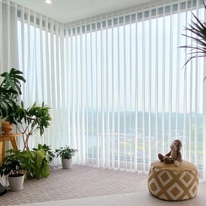 Persianas Verticales Eléctricas de Tela Estilo Art Deco para Ventanas Francesas, Montaje en <span class=keywords><strong>Techo</strong></span>, Uso Doméstico en Hoteles y Oficinas - Product Image 4