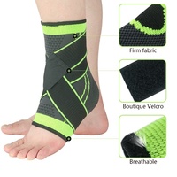 Protège-cheville de sport en nylon élastique unisexe, anti-entorse, compression, soutien, sangles et bandage enveloppant