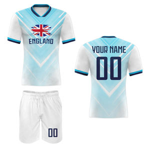 เสื้อฟุตบอลผู้ชายผ้าโพลีเอสเตอร์100% ชุดเล่นฟุตบอลคอวีรุ่นนักเล่นทีมชาติออกแบบได้ตามต้องการ - Product Image 4