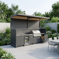 Villa privée, cuisine extérieure en acier inoxydable 304, résistante aux intempéries, aux chocs, pour divertissements en plein air, cuisine extérieure, barbecue