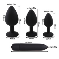 3 Größen Männer Frauen Masturbation Silikon Anal Plug Set Sexspielzeug Butt Plug Massage gerät Bullet Vibrator Kit Adult Sexspielzeug für Frauen