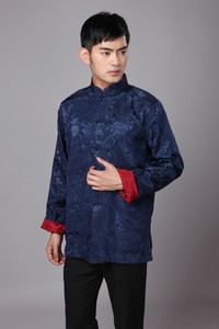 Tang costume traditionnel <span class=keywords><strong>chinois</strong></span> vêtements pour hommes chemise veste Double col Cheongsam haut rétro nouvelles année vêtements Kung Fu - Product Image 6