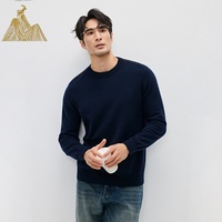 Pull en cachemire 12 Gauge de luxe pour homme, tricot fin, chaud et doux, style décontracté chic pour l'hiver