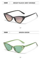 2025 vente en gros classique rétro concepteur lunettes de soleil bonbons couleur petit oeil de chat lunettes de soleil nuances