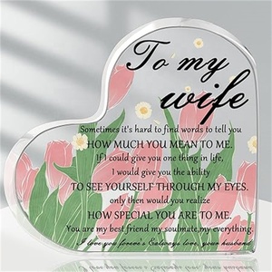 Exquisito diseño floral moderno, placa de amor acrílica, regalo de marido para esposa para cumpleaños, aniversario, Día de San Valentín - Product Image 1