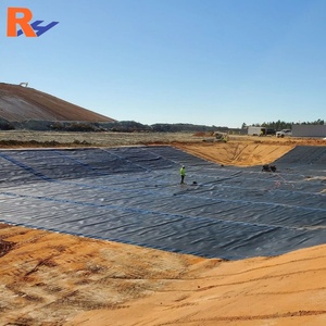 Géomembrane HDPE renforcée anti-perforation 1 mm 1,5 mm, revêtement robuste pour bassin de barrage et réservoir de sol gravillonné - Product Image 4