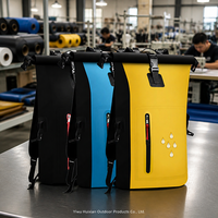 Sac à dos de rafting multifonctionnel imperméable en PVC pour l'extérieur, grande capacité, unisexe, couleur unie, sac étanche pour la navigation fluviale