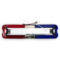 Barre de lumière de secours à led rouge bleu ambre 47 pouces 216w avec haut-parleur sirène LED lumière stroboscopique d'avertissement