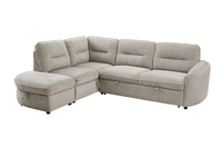Canapé d'angle en tissu de style européen moderne avec rangement, canapé-lit pliable pour salon